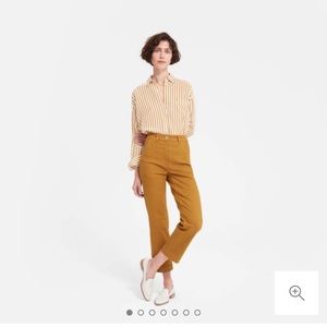 Everlane Straight Leg Crop Pant Golden Brown